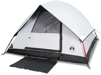 vidaXL Kuppel-Campingzelt 2 Personen Weiß Dunkel Wasserdicht