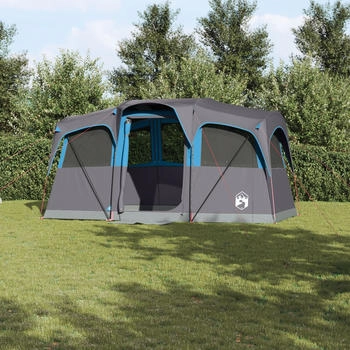 vidaXL Familienzelt mit Fenstern Kuppel Blau 10-Personen Wasserdicht