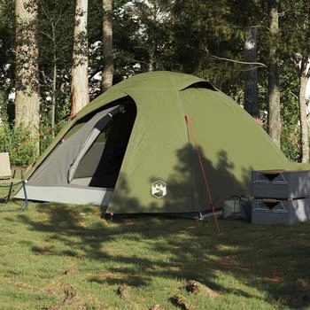 vidaXL Kuppel-Campingzelt 4 Personen Olivgr&uuml;n Wasserdicht