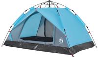 vidaXL Kuppel-Campingzelt 3 Personen Blau Quick Release