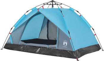 vidaXL Kuppel-Campingzelt 3 Personen Blau Quick Release