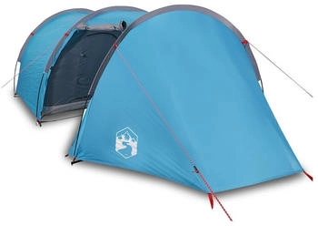 vidaXL Family tent for 4 people White with zippered opening
