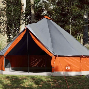vidaXL Tipi tent for 12 people 94593 Grey / Orange