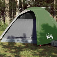 vidaXL Kuppel-Campingzelt 4 Personen Gr&uuml;n Wasserdicht