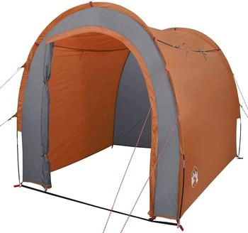vidaXL Lagerzelt Grau und Orange Wasserdicht 185T Taft (94379)