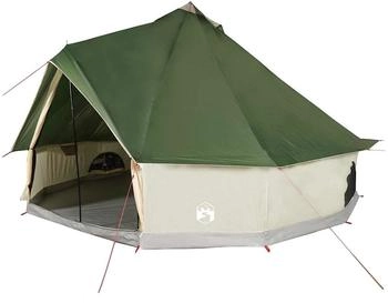 vidaXL Tipi-Familienzelt 6 Personen Grün Wasserdicht (94585)