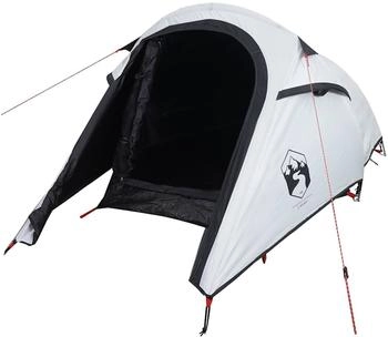 vidaXL Tunnel-Campingzelt 3 Personen Weiß Wasserdicht Verdunkelnd (94603)