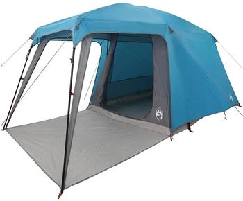 vidaXL Kuppelzelt mit Vorzelt 5 Personen Blau Wasserdicht