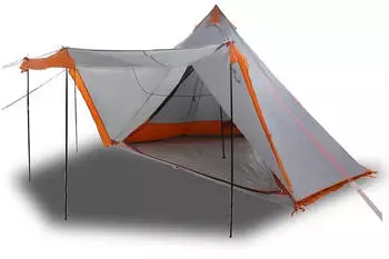 vidaXL Tipi tent for 6 people 4009447 Grey / Orange