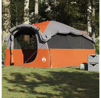 vidaXL Tunnel tent for 6 people 4009574 Grey / Orange