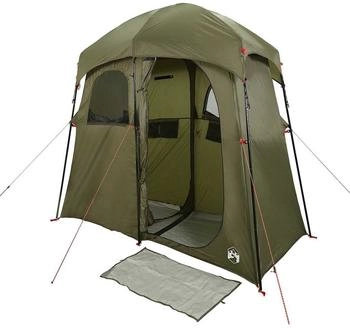 vidaXL Shower tent for 2 people 4009536 Olive green
