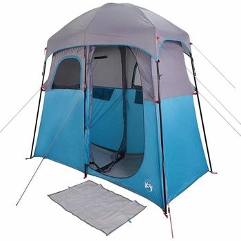 vidaXL Shower tent for 2 people 4009534 Blue
