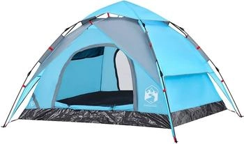 vidaXL Dome tent for 3 people Blue quick release
