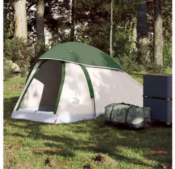 vidaXL Dome tent for 1 person Green waterproof