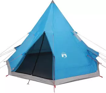 vidaXL Family tent for 4 people White with privacy curtains