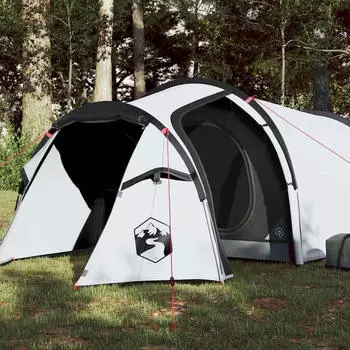 vidaXL Trekking tent for 3 people White with double walls