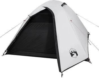 vidaXL Trekking tent for 3 people White with hiking curtains