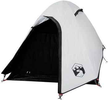 vidaXL Trekking tent for 2 people White with side curtain