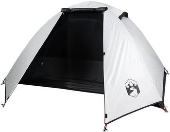 vidaXL Trekking tent for 2 people White with zippered panels