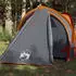 vidaXL Trekking tent for 2 people Grey / White with zippered awning