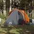 vidaXL Trekking tent for 2 people Grey / White with zippered awning