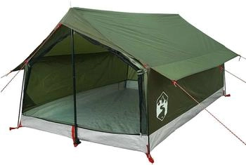 vidaXL Trekking tent for 2 people Olive green waterproof