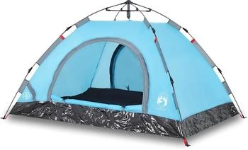 vidaXL Trekking tent for 2 people Blue with quick opening