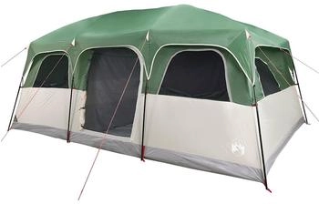 vidaXL Family cabin tent for 9 people Green with divider