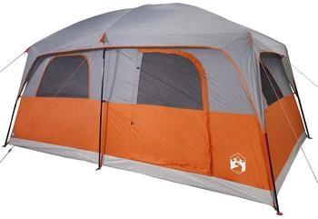 vidaXL Family cabin tent for 10 people Grey / Orange