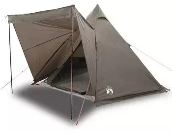 vidaXL Tipi tent for 6 people Brown compact and lightweight