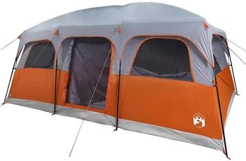vidaXL Family tent for 9 people Grey cabin portable