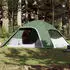vidaXL Family tent for 6 people Green with quick setup