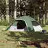 vidaXL Family tent for 6 people Green with quick setup