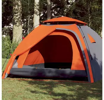 vidaXL Dome tent for 4 people Grey with simple setup