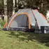vidaXL Dome tent for 5 people Grey / Orange quick opening