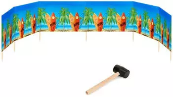Garronda Strand Sichtschutz lang mit Gummihammer GAEX001 Surfbretter 8 m
