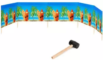 Garronda Strand Sichtschutz lang mit Gummihammer GAEX001 Surfbretter 6 m