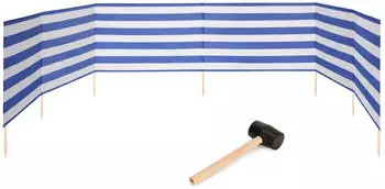 Garronda Strand Sichtschutz lang mit Gummihammer GAEX001 Streifen 8 m
