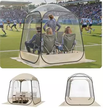 VEVOR Transparentes Pop-up-Zelt (160x160x182)