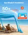 VEVOR Strandzelt 3x3x2m UPF 50+ blau (TM005)