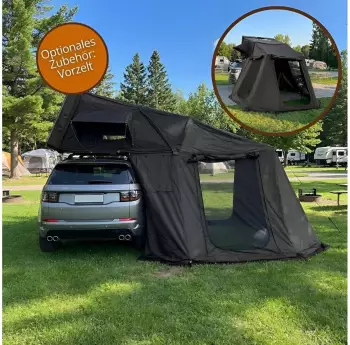 TZIPower Aluminium Case Rooftop Tent Black 190x210x110cm