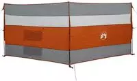 vidaXL Camping-Windschutz Grau und Orange 340x130 cm Wasserdicht