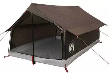 vidaXL Campingzelt 2 Personen Braun Wasserdicht