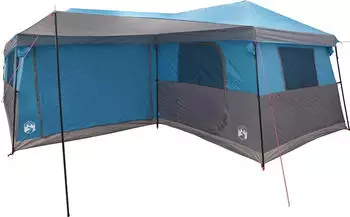 vidaXL mit Regenfly wasserdicht 14 Personen Blau