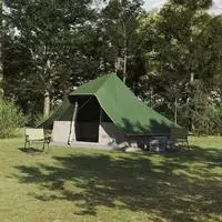 vidaXL Tipi Zelt 10 Personen Gr&uuml;n Taft