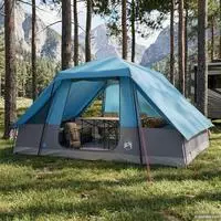 vidaXL Familienzelt mit Regenschutz wasserdicht 6 Personen Blau