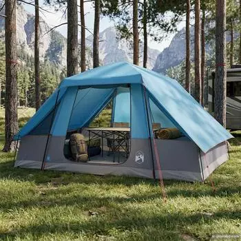 vidaXL mit Regenschutz wasserdicht 6 Personen Blau