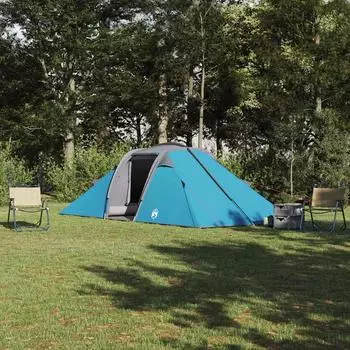 vidaXL 4 Personen Blau Taft Wasserdicht