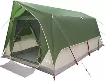 vidaXL 6 Personen Gr&uuml;n Polyester und Stahl