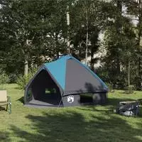 vidaXL Teepee Zelt f&uuml;r 6 Personen 6 Personen Blau und Grau